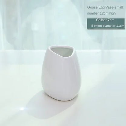 Floor Vase Classic White Ceramic Vase Arts and Crafts Decor Flower Vase Creative Gift Household Decoration ZM807